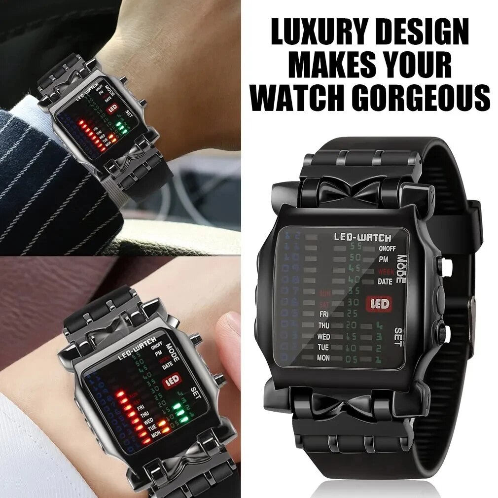 Timex Watches Smartwatch - Relógio led binário criativo à prova