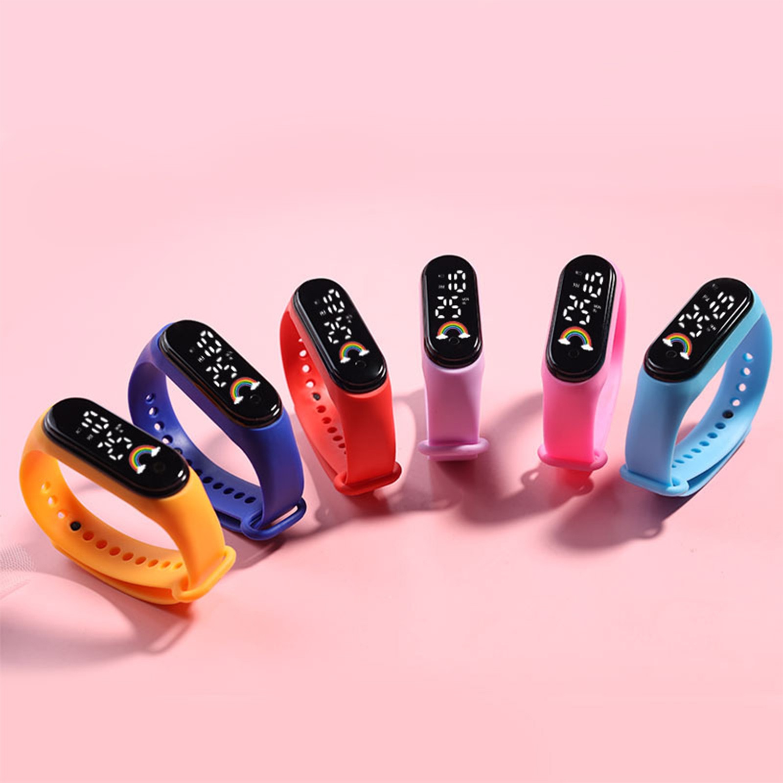 Smartwatch Digital Watches For Kid Girl - Multicolorido crianças relógio inteligente led digital