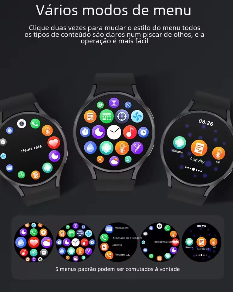 Novo Relógio Inteligente 6 com - Smartwatch Watches For Women With Gps avaliação e preço